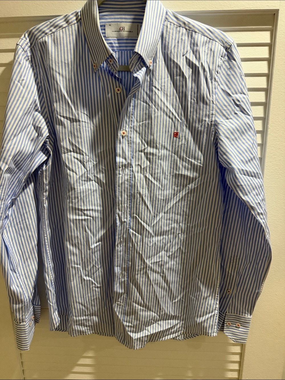 Carolina Herrera  Blue & White Striped Button-Down Shirt